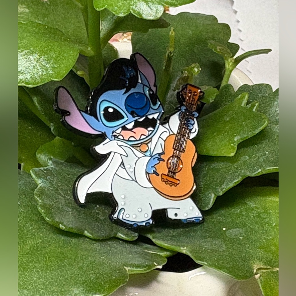 Stitch as Elvis Cartoon Character Pin